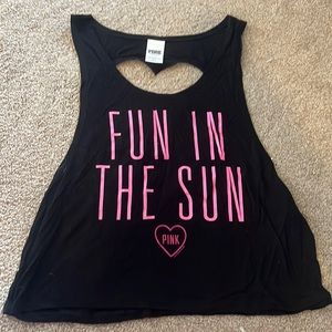 VS PINK Heart Shaped Cut Out Top